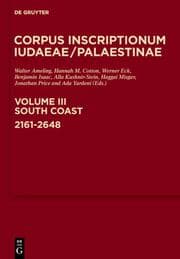 Cover von Corpus Inscriptionum Iudaeae/Palaestinae.Volume III Southcoast