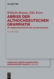 Cover von Abriss der althochdeutschen Grammatik