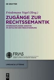 Cover von Zugänge zur Rechtssemantik