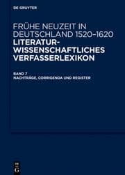 Cover von Nachträge, Corrigenda und Register