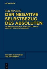Cover von Der negative Selbstbezug des Absoluten