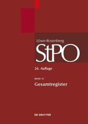 Cover von StPO 13 - Gesamtregister