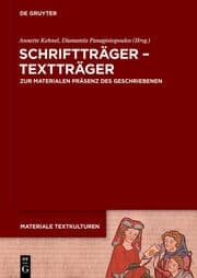 Cover von Schriftträger - Textträger