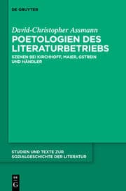 Cover von Poetologien des Literaturbetriebs