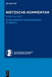 Cover von Kommentar zu Nietzsches 'Also sprach Zarathustra' III und IV