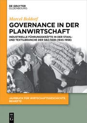 Cover von Governance in der Planwirtschaft