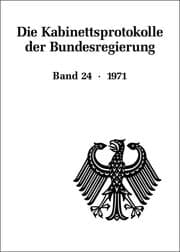 Cover von Die Kabinettsprotokolle der Bundesregierung 1971