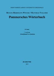 Cover von Pommersches Wörterbuch II/7