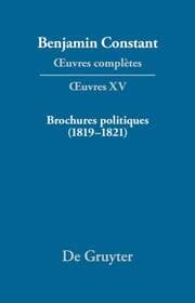 Cover von Brochures politiques (1819-1821)