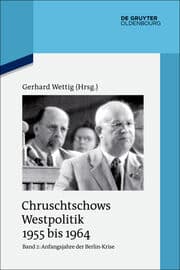 Cover von Anfangsjahre der Berlin-Krise (Herbst 1958 bis Herbst 1960)