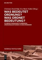 Cover von Was bedeutet Ordnung - was ordnet Bedeutung?