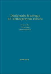 Cover von Dictionnaire historique de l'anthroponymie romane - Les animaux