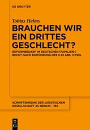 Cover von Brauchen wir ein drittes Geschlecht?