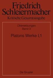 Cover von Platons Werke I, 1, Berlin 1804. 1817