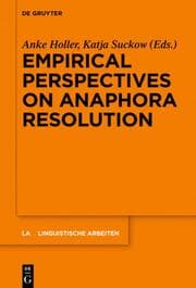 Cover von Empirical Perspectives on Anaphora Resolution