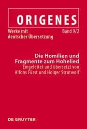 Cover von Die Homilien und Fragmente zum Hohelied