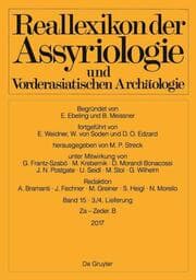 Cover von Reallexikon der Assyriologie und Vorderasiatischen Archäologie Za - Zeder. B