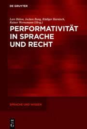 Cover von Performativität in Sprache und Recht