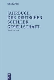 Cover von Jahrbuch der Deutschen Schillergesellschaft 60/2016