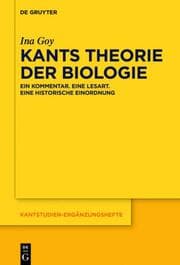 Cover von Kants Theorie der Biologie