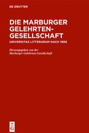 Cover von Die Marburger Gelehrten-Gesellschaft