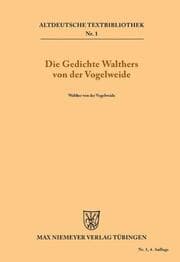 Cover von Die Gedichte Walthers von der Vogelweide