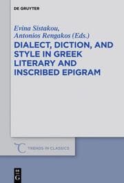 Cover von Dialect, Diction, and Style in Greek Literary and Inscribed Epigram