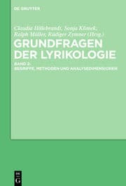 Cover von Grundfragen der Lyrikologie 2