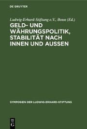 Cover von Geld- und Währungspolitik, Stabilität nach innen und aussen