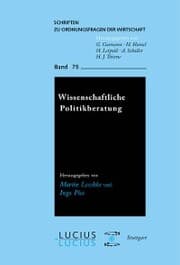 Cover von Wissenschaftliche Politikberatung