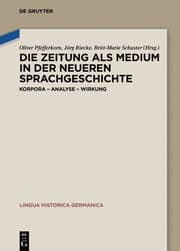 Cover von Die Zeitung als Medium in der neueren Sprachgeschichte