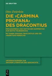 Cover von Die 'Carmina profana' des Dracontius