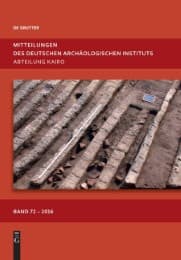 Cover von Mitteilungen des Deutschen Archäologischen Instituts, Abteilung Kairo. Band 72