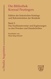 Cover von Das Nachlassinventar und Ergänzungen zu den Drucken und Handschriften