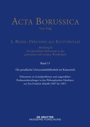 Cover von Preußische Universitätspolitik im Deutschen Kaiserreich