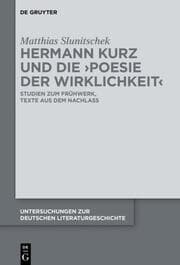 Cover von Hermann Kurz und die 'Poesie der Wirklichkeit'