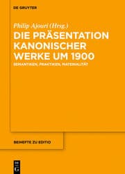 Cover von Die Präsentation kanonischer Werke um 1900