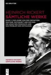 Cover von Zur Lehre von der Definition. Das Eine, die Einheit und die Eins. Die Logik des Prädikats und das Problem der Ontologie