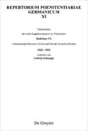 Cover von Verzeichnis der in den Supplikenregistern der Pönitentiarie Hadrians VI. vorkommenden Personen, Kirchen und Orte des Deutschen Reiches 1522-1523