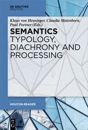 Cover von Semantics - Typology, Diachrony and Processing