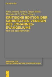 Cover von Kritische Edition der sahidischen Version des Johannesevangeliums