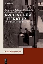 Cover von Archive für Literatur