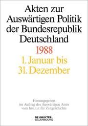 Cover von Akten zur Auswärtigen Politik der Bundesrepublik Deutschland 1988