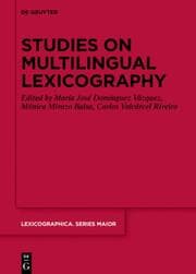 Cover von Studies on Multilingual Lexicography