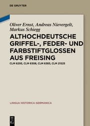Cover von Althochdeutsche Griffel-, Feder- und Farbstiftglossen aus Freising