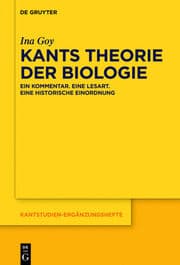 Cover von Kants Theorie der Biologie