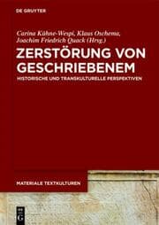Cover von Zerstörung von Geschriebenem