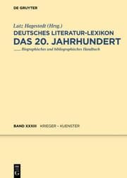 Cover von Deutsches Literatur-Lexikon Krieger - Kuenster