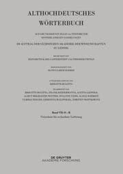 Cover von Band VII: O -R. 14. bis 16. Lieferung (ringan bis rydc)