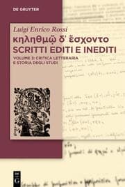 Cover von Scritti editi e inediti